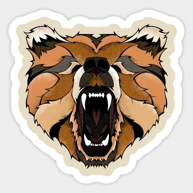 Angry Bear Sticker by AndreasPreis